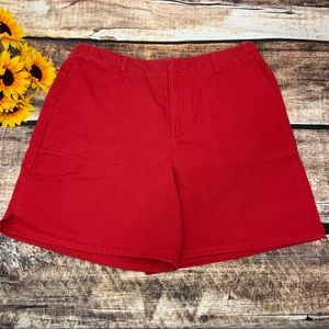Plus size Shorts in red by Villager. Size 16